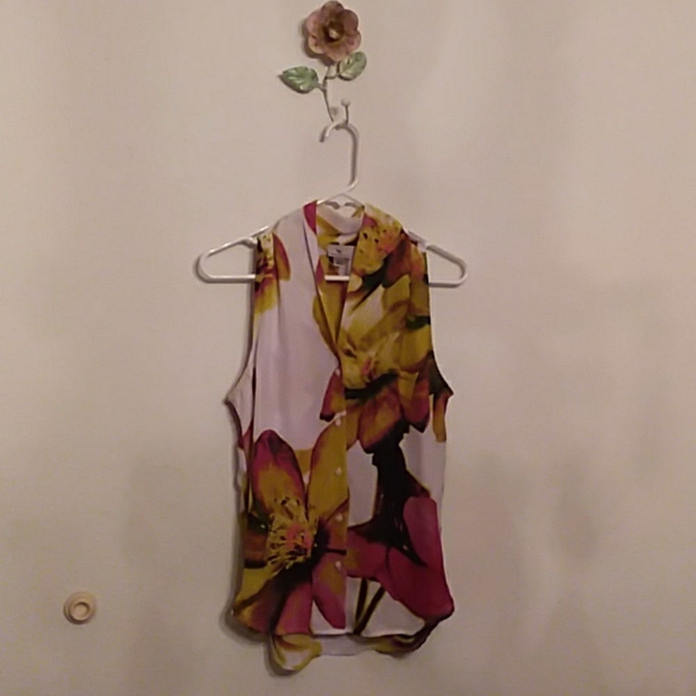 Sleeveless shirt, sheer